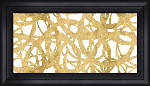 Framed Endless Circles Front Gold IV Print