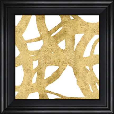 Framed Endless Circles Front Gold II Print