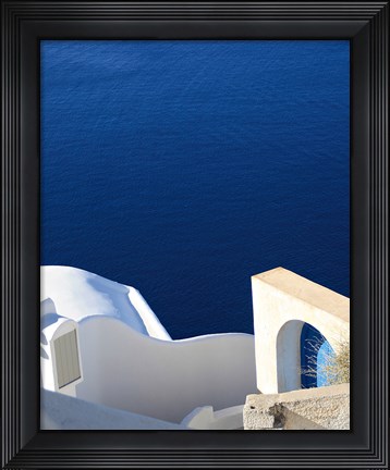 Framed Santorini II Crop Print
