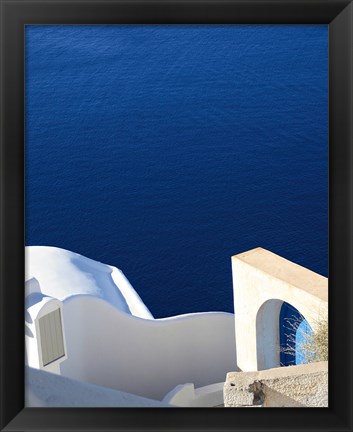 Framed Santorini II Crop Print