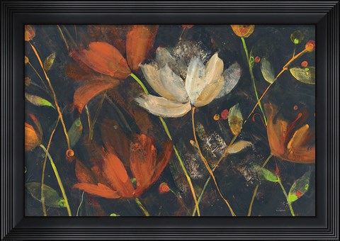 Framed Moonlight Garden I Spice Print