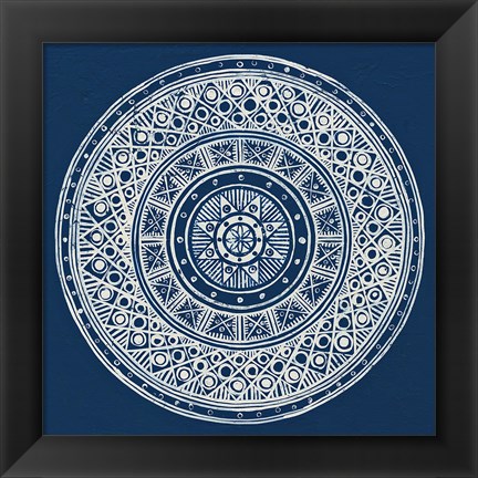 Framed Seville IV Dark Blue FB Print