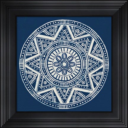 Framed Seville I Dark Blue FB Print