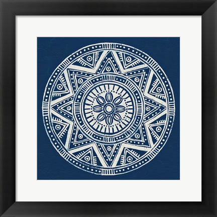 Framed Seville I Dark Blue FB Print