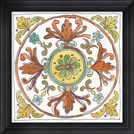 Framed Tuscan Elegance IX Print