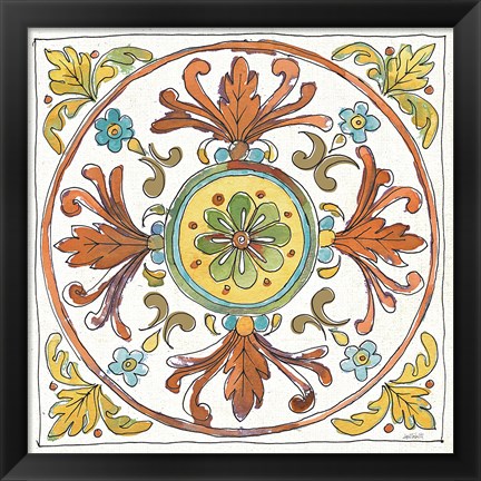Framed Tuscan Elegance IX Print