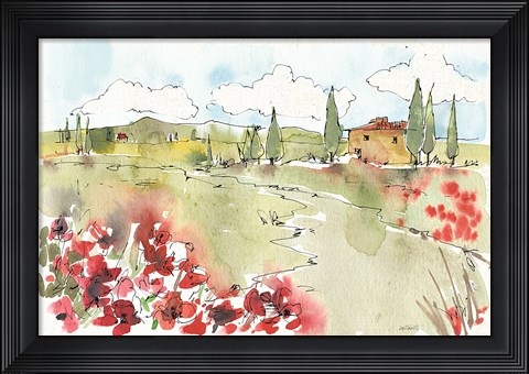 Framed Tuscan Elegance II Print