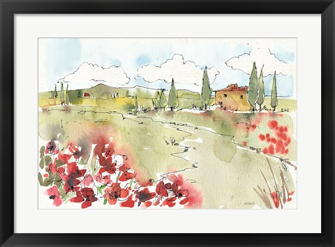 Framed Tuscan Elegance II Print