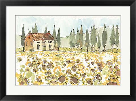 Framed Tuscan Elegance I Print