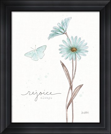 Framed Bits of Blue V Print