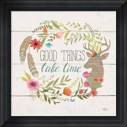 Framed Rustic Bloom III Print
