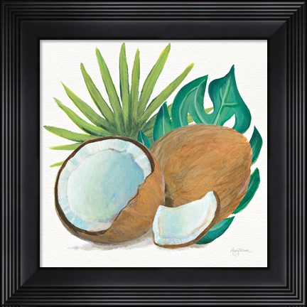 Framed Coconut Palm V Print
