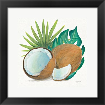 Framed Coconut Palm V Print