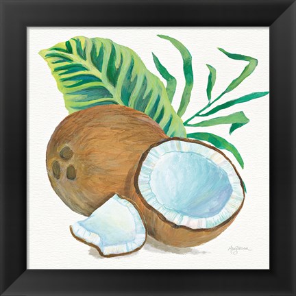 Framed Coconut Palm II Print