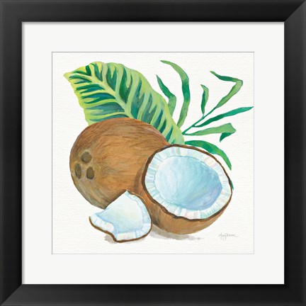 Framed Coconut Palm II Print