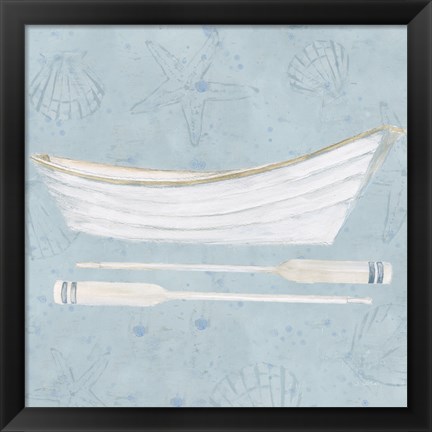 Framed Serene Seaside I Print