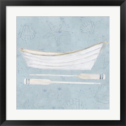 Framed Serene Seaside I Print