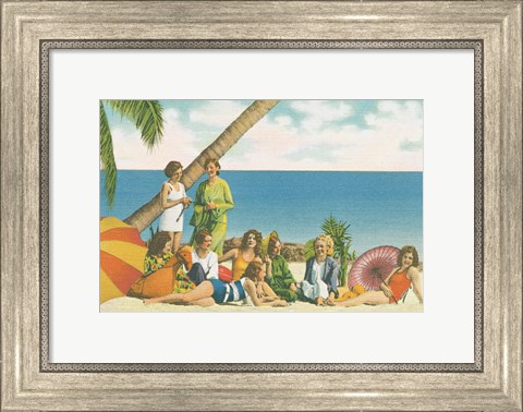 Framed Beauty and the Beach Bright Print