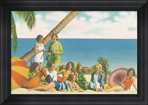 Framed Beauty and the Beach Bright Print