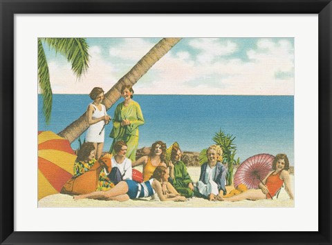 Framed Beauty and the Beach Bright Print