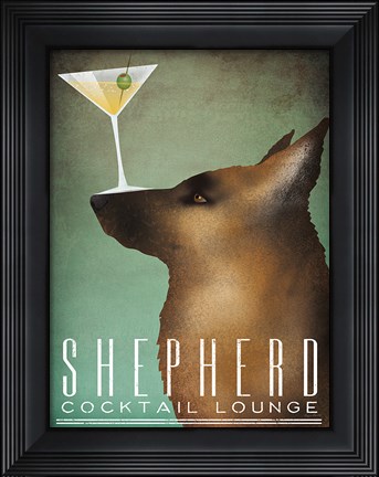Framed Shepherd Martini Print