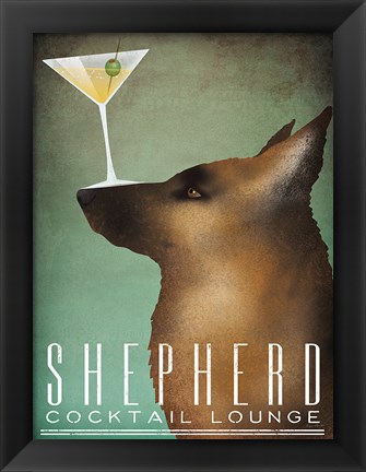 Framed Shepherd Martini Print