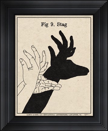 Framed Art of Shadows IX Print