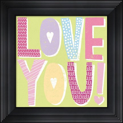 Framed Words of Love II Print
