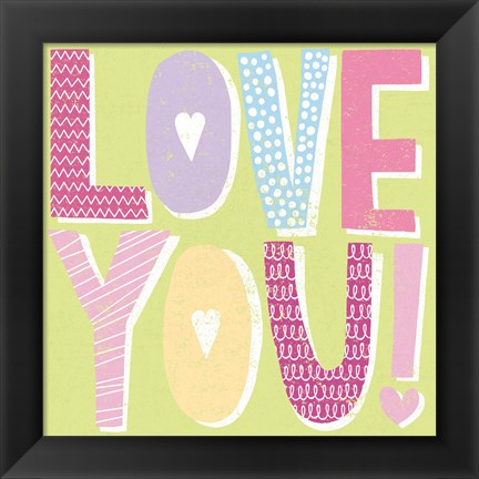 Framed Words of Love II Print