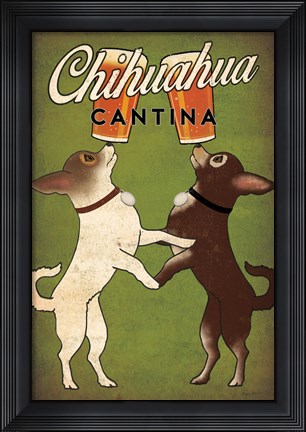 Framed Double Chihuahua Print