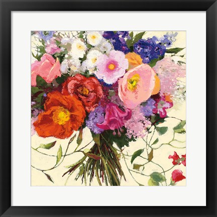 Framed Bouquet de Printemps Print