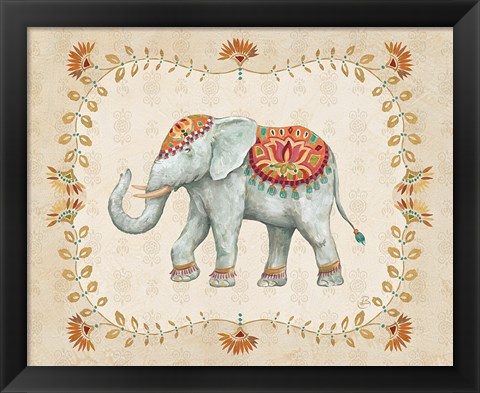 Framed Elephant Walk V Print