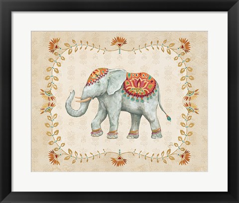 Framed Elephant Walk V Print