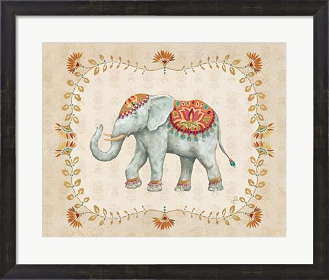 Framed Elephant Walk V Print