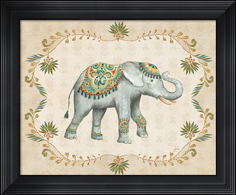 Framed Elephant Walk IV Print