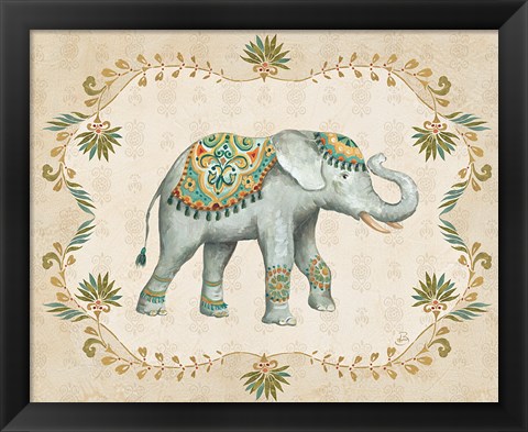 Framed Elephant Walk IV Print