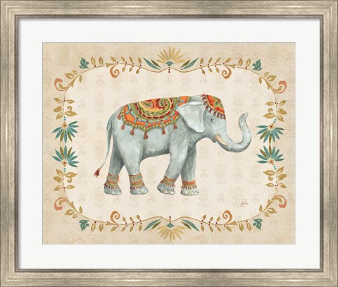 Framed Elephant Walk II Print