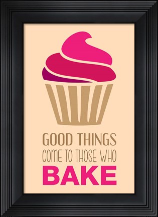 Framed Good Things Come To Those Who Bake- Strawberry Print