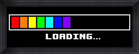 Framed Loading -Rainbow Print