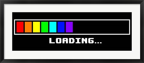 Framed Loading -Rainbow Print