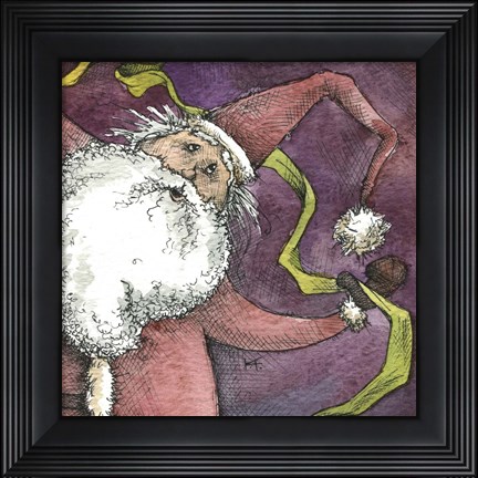 Framed Santa V Print