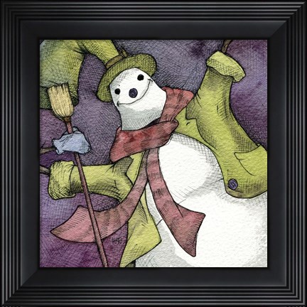Framed Snowman II Print