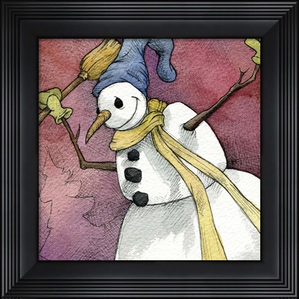 Framed Snowman IV Print