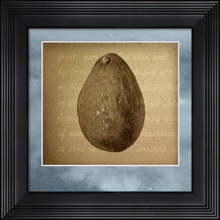 Framed Avocado in Three 01 Print