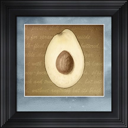 Framed Avocado In Three 02 Print