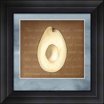 Framed Avocado In Three 03 Print