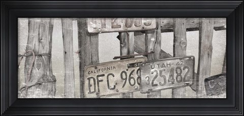 Framed License Plates Print