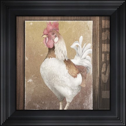 Framed Rooster II Print