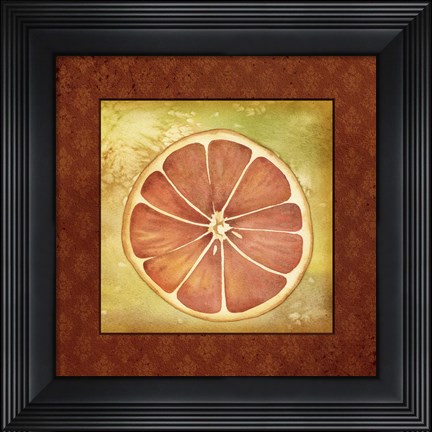Framed Slice Orange Print