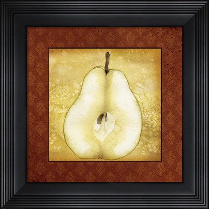 Framed Slice Pear Print